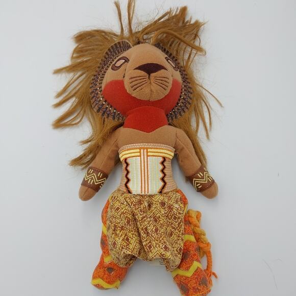 Disney The Lion King Plush Broadway Musical Show Simba Stuffed‎ Tribal Clothing - Picture 1 of 2